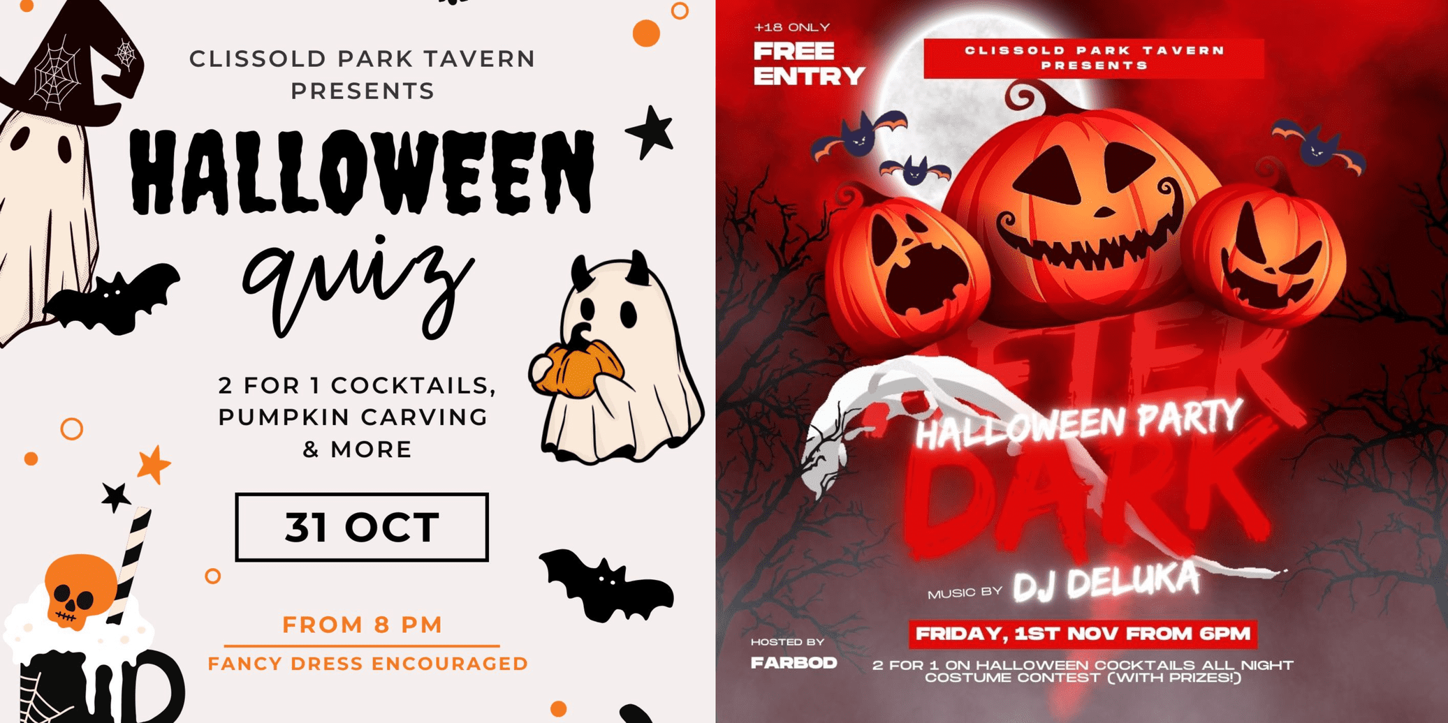 Halloween Events Clissold Park Tavern